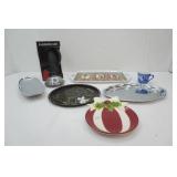 Kitchenware Lot: NEW Farberware Coffee Carafe, Vintage Minnesota Metal Pate, Silver-toned serving platters and more