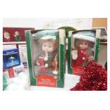 Holiday Decor. New & Used. Animated Santa, LED Solar Powered Globe Path Lights, Snowflake Icicle Lights, Wreath and More
