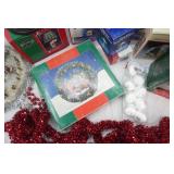 Holiday Decor. New & Used. Animated Santa, LED Solar Powered Globe Path Lights, Snowflake Icicle Lights, Wreath and More