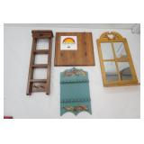 Wooden Wall Decor, Vintage Norwegian Rosemaling Hand-Painted Wooden Spoon Holder