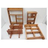 Wooden Shelves and Shadow Box-Type Shelves