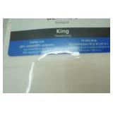King Size Bedskirt NEW/White & NEW Ivory Mini Blind
