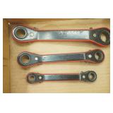 Reversible Ratcheting Double Box End Wrenches