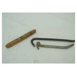 Pry Bars, vintage small wooden level