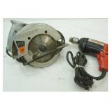 6-1/2" SkilSaw and Power Drill