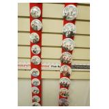 Benson Kid Day Button Collection. 1978-2019; Vintage Field Day Ribbon Collection. Benson Countryside Days.