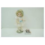 Vintage Porcelain Doll 21" tall & Unopened VHS "Anie" Walt Disney Home Video