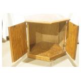 Vintage Octagon Side Table / Cabinet 22"x 20"H
