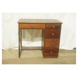 Vintage Wooden Desk 33.5"Lx18.5"Wx30"H