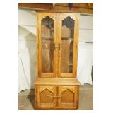 Vintage Oak Gun Cabinet with Keys 36"x 22"x 80"
