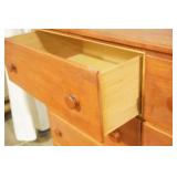 Wooden Chest of Drawers. 8 drawers 45"x 17"x 34" (bottom board is included-not pictured)