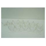 18ct Vintage Clear Glass Punch Cups