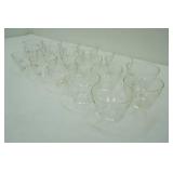 18ct Vintage Clear Glass Punch Cups