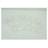 18ct Vintage Clear Glass Punch Cups
