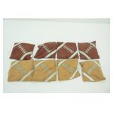 Bean Bags for Cornhole. 2 sets of 4. Football themed