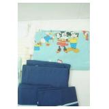 Flat Sheets, Vintage Disney Sheets. Pillow Cases. Queen/Full Size