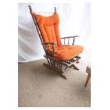 Vintage Glider Rocker & Foot Stool