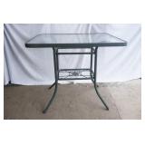 Glass Top high-top patio Table 32"x 38"x 33"H