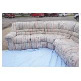 La-Z-Boy Sectional Recliner Couch. With 1 recliner, 1 drawer, 1 fold down table, and  Hide-a-bed.