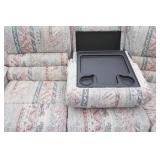 La-Z-Boy Sectional Recliner Couch. With 1 recliner, 1 drawer, 1 fold down table, and  Hide-a-bed.