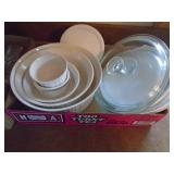Lot of dishes & bowls. As shown. Entry bench setee. As shown. CASH ON SITE ONLY. PICKUP IS TUESDAY MAY 26TH FROM 11 AM TO 4 PM ONLY. THERE IS NO OTHER OPPORTUNITY TO PICK UP YOUR ITEM THAN THIS TIME &