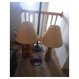 Pair of lamps. As shown. Entry bench setee. As shown. CASH ON SITE ONLY. PICKUP IS TUESDAY MAY 26TH FROM 11 AM TO 4 PM ONLY. THERE IS NO OTHER OPPORTUNITY TO PICK UP YOUR ITEM THAN THIS TIME & REGARDL