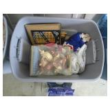 3 bins of assorted house wares. As shown. Entry bench setee. As shown. CASH ON SITE ONLY. PICKUP IS TUESDAY MAY 26TH FROM 11 AM TO 4 PM ONLY. THERE IS NO OTHER OPPORTUNITY TO PICK UP YOUR ITEM THAN TH