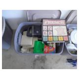 3 bins of assorted house wares. As shown. Entry bench setee. As shown. CASH ON SITE ONLY. PICKUP IS TUESDAY MAY 26TH FROM 11 AM TO 4 PM ONLY. THERE IS NO OTHER OPPORTUNITY TO PICK UP YOUR ITEM THAN TH