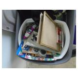 3 bins of assorted house wares. As shown. Entry bench setee. As shown. CASH ON SITE ONLY. PICKUP IS TUESDAY MAY 26TH FROM 11 AM TO 4 PM ONLY. THERE IS NO OTHER OPPORTUNITY TO PICK UP YOUR ITEM THAN TH