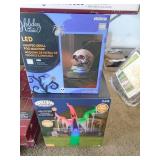 Inflatable holiday decorations. As shown. Entry bench setee. As shown. CASH ON SITE ONLY. PICKUP IS TUESDAY MAY 26TH FROM 11 AM TO 4 PM ONLY. THERE IS NO OTHER OPPORTUNITY TO PICK UP YOUR ITEM THAN TH