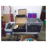 Bin & boxes of electronics. As shown. Entry bench setee. As shown. CASH ON SITE ONLY. PICKUP IS TUESDAY MAY 26TH FROM 11 AM TO 4 PM ONLY. THERE IS NO OTHER OPPORTUNITY TO PICK UP YOUR ITEM THAN THIS T