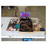 Assorted jewelry & belts. As shown. CEntry bench setee. As shown. CASH ON SITE ONLY. PICKUP IS TUESDAY MAY 26TH FROM 11 AM TO 4 PM ONLY. THERE IS NO OTHER OPPORTUNITY TO PICK UP YOUR ITEM THAN THIS TI