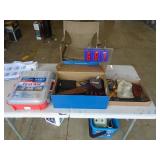 First aid kit and assorted treasures. As shown. CEntry bench setee. As shown. CASH ON SITE ONLY. PICKUP IS TUESDAY MAY 26TH FROM 11 AM TO 4 PM ONLY. THERE IS NO OTHER OPPORTUNITY TO PICK UP YOUR ITEM 