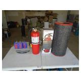 2 fire extinguishers & speaker. As shown. Entry bench setee. As shown. CASH ON SITE ONLY. PICKUP IS TUESDAY MAY 26TH FROM 11 AM TO 4 PM ONLY. THERE IS NO OTHER OPPORTUNITY TO PICK UP YOUR ITEM THAN TH