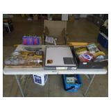 Cleaning supplies, tape & misc. As shown.Entry bench setee. As shown. CASH ON SITE ONLY. PICKUP IS TUESDAY MAY 26TH FROM 11 AM TO 4 PM ONLY. THERE IS NO OTHER OPPORTUNITY TO PICK UP YOUR ITEM THAN THI