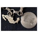 Vintage Charm Bracelet with Souvenir and Personalized Sterling Silver Charms