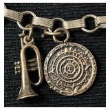 Vintage Charm Bracelet with Souvenir and Personalized Sterling Silver Charms