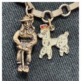 Vintage Charm Bracelet with Souvenir and Personalized Sterling Silver Charms