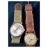 Vintage Mens Wristwatch Bundle of Wyler Incaflex and Timex Marlin