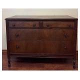 Vintage American Walnut Atlas Furniture Co. 4 Drawer Dresser