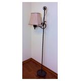 Footed Metal Swing Arm Floor Lamp