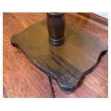 Vintage Wooden Floor Lamp with Attached Table