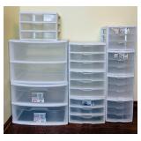 10 Sterilite Plastic Drawers Organizers