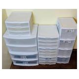 10 Sterilite Plastic Drawers Organizers