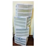 10 Sterilite Plastic Drawers Organizers