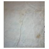 Double Wedding Ring Patchwork Quilt with Scalloped Edge (Twin Size)