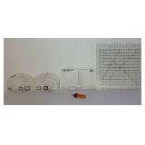 Sew Steady Table for Husqvarna Opal 670 18" x 24" , June Tailor & EZ Quilting Rulers and Sullivans USA Home Hobby Table Cutting Mat 36" x 59"