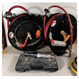 Large Collection of Pneumatic Tools and Hose