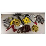 Tow Straps, Chains, Load Binder and Come-A-Long Bundle