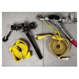 Tow Straps, Chains, Load Binder and Come-A-Long Bundle